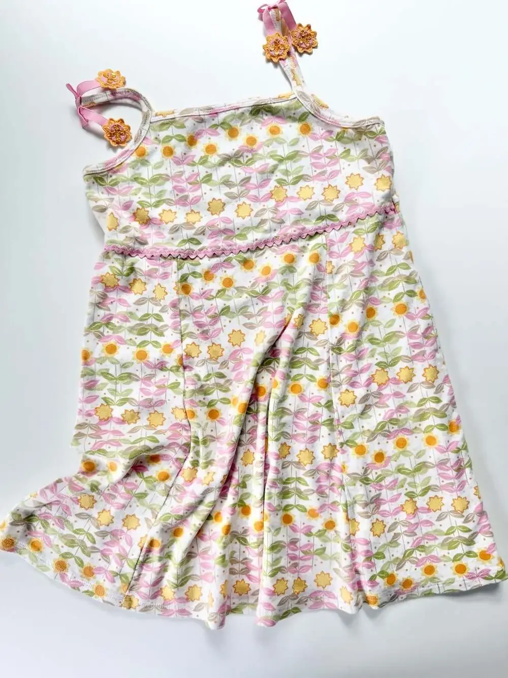 Vintage/Y2K Gymboree Sunflower Fields spaghetti strap dress size 8